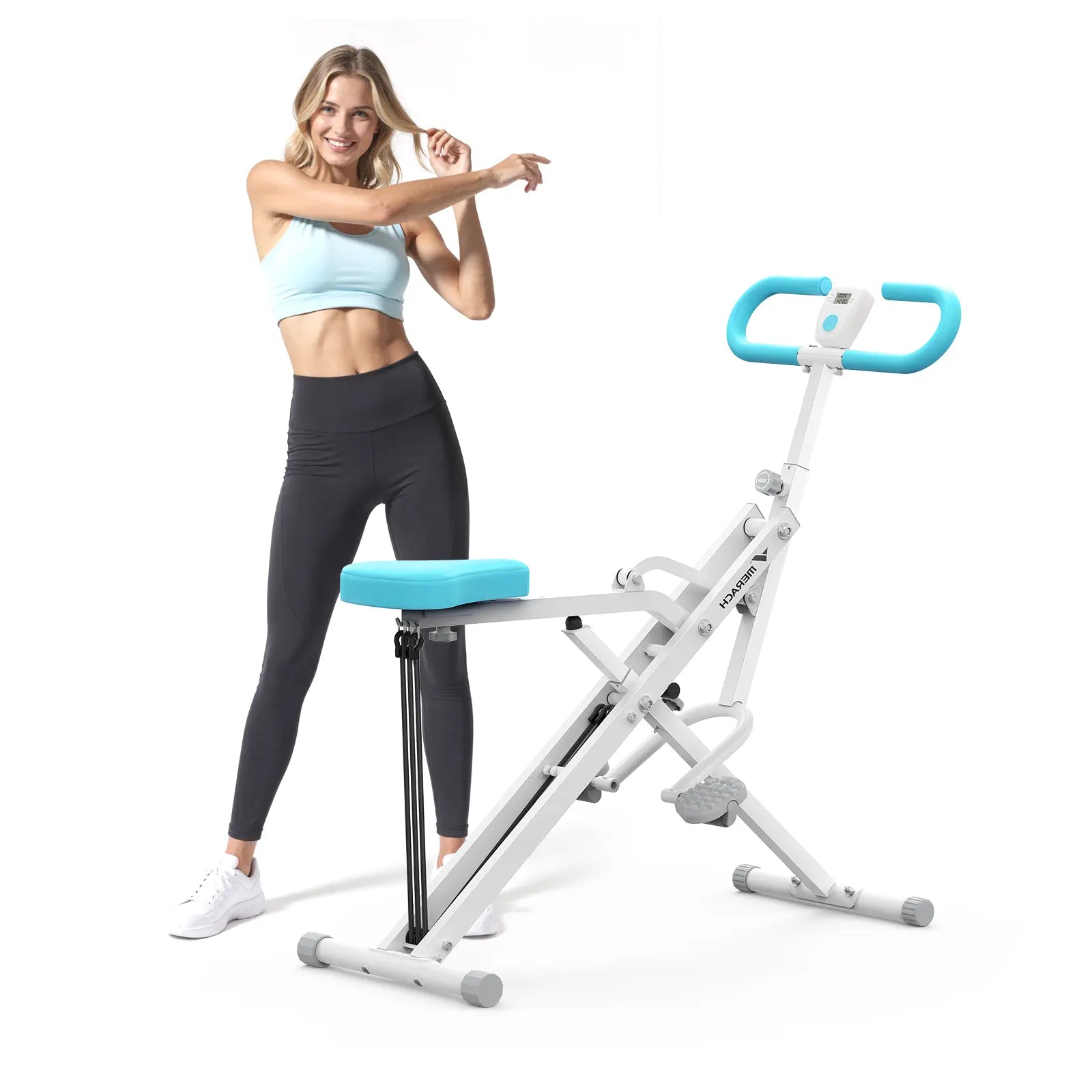 2-in-1 Squat Rowing Machine
