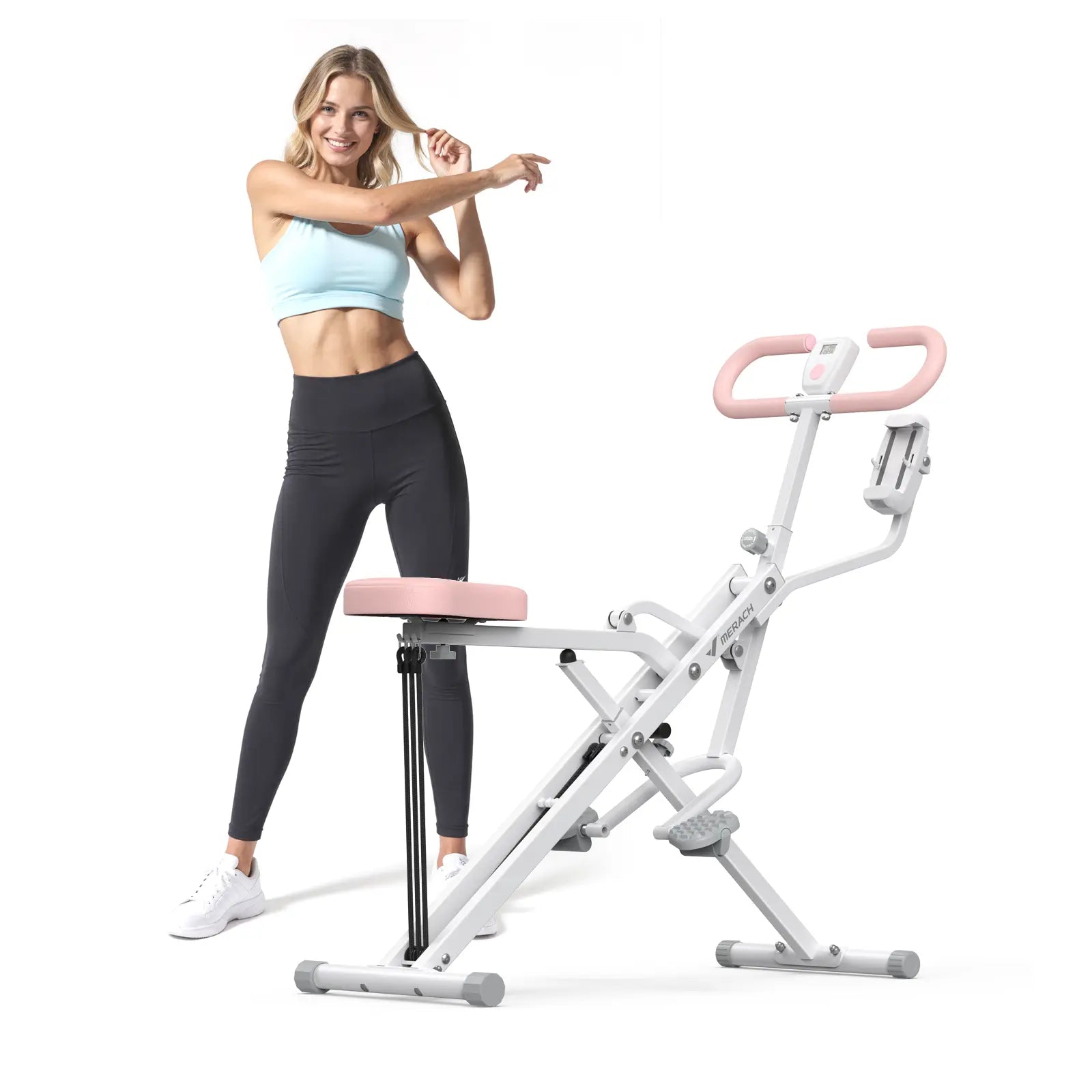 2-in-1 Squat Rowing Machine